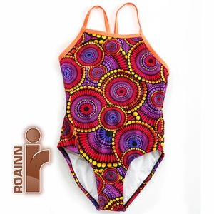 NEW 🛍 Breaking Waves Girls Swimsuit “Orange” (1p)